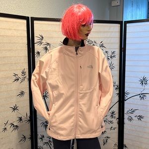 COPY - North face jacket long sleeves zip front, light pink